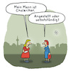 Cartoon: Gute Frage (small) by Lo Graf von Blickensdorf tagged choleriker,gute,frage,selbstständig,angestellt,frauen,ehefrau,ehemann,cartoon,lo,karikatur,wütend,aufbrausend,fremdwort,hitzkopf,erregbar,jähzornig