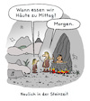 Cartoon: Hunger (small) by Lo Graf von Blickensdorf tagged steinzeit,neandertaler,mutter,kind,hunger,mittag,kannibalen,topf,feuer,haut,häute,grammatik,betonung,karikatur,lo,cartoon,deutsche,sprache,caveman,fleischesser