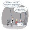 Cartoon: Im Weinlokal (small) by Lo Graf von Blickensdorf tagged wein,kellner,mann,frau,ehepaar,chillen,wasser,bar,club,lokal,restaurant,ober,cartoon,candlenight