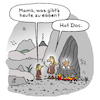 Cartoon: In der Steinzeit (small) by Lo Graf von Blickensdorf tagged steinzeit,kannibalismus,essen,mittag,arzt,doktor,mutter,kind,höhle,kochtopf,wortspiel,hot,doc,hotdog,karikatur,lo,cartoon,mahlzeit,menschenfresser