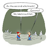 Cartoon: Infiziert (small) by Lo Graf von Blickensdorf tagged weihnachten,weihnachtsstress,geschenke,konsumterror,weihnachtswahn,corona,covid19,sars,karikatur,lo,cartoon,schnee,landschaft,draußen,freund,kumpel,junge,kinder,zuhause