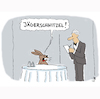 Cartoon: Jägerschnitzel (small) by Lo Graf von Blickensdorf tagged jägerschnitzel,ober,restaurant,hase,jäger,wild