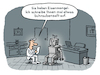 Cartoon: KI beim Arzt (small) by Lo Graf von Blickensdorf tagged roboter,diagnose,künstliche,intelligenz,ki,eisenmangel,vitaminmangel,wortspiel,maschinenmensch,maschine,karikatur,graf,lo,cartoon,behandlungszimmer,arzt,doktor,der,medizin,krankenschein,rezept,schraubensaft,multivitaminsaft,schrauben,metall,eisen