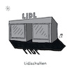 Cartoon: Kosmetiktipp (small) by Lo Graf von Blickensdorf tagged lidl,schatten,lid,discounter,sonne,licht,kosmetik,schminke,eyliner,wortspiel