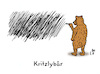 Cartoon: Kritzelei (small) by Lo Graf von Blickensdorf tagged wortspiel,kritzeln,braunbär,schwarzbär,kragenbär,tier,wald,grizzlybär,bär,stift,kikelkrakel,cartoon,lo,karikatur,zeichnen,wandmalerei