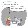 Cartoon: Liebe (small) by Lo Graf von Blickensdorf tagged ehepaar,ehe,liebe,cartoon,ehemann,ehefrau,liebesschwur,ehealltag,frühstück,gemeinsam,lebensbund,verheiratet