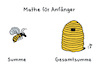 Cartoon: Mathematik (small) by Lo Graf von Blickensdorf tagged biene,imker,mathe,anfänger,schule,unterricht,mathematik,bienenstock,bienenkönigin,honig,summen,summe,gesamtsumme,karikatur,lo,graf,cartoon,wortspiel,honigbiene,apis,mellifera,stachel,nektar,pollen,blütenpollen,insekten,arbeitsbiene,subtrahieren,addieren,summieren