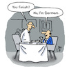 Cartoon: Missverstanden (small) by Lo Graf von Blickensdorf tagged restaurant,kellner,ober,gast,gastronomie,wortspiel,englisch,fremdsprache,german,finish,finnisch,karikatur,lo,graf,cartoon,finne,finnland,sprachen