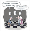 Cartoon: Neuer Fußboden (small) by Lo Graf von Blickensdorf tagged fußboden,auslegeware,besuch,mann,frau,beziehung,fetisch,wohnung,zuhause,wortspiel,cartoon,karikatur,lo,lob,stehen,drauf