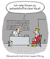 Cartoon: Neuer König (small) by Lo Graf von Blickensdorf tagged dänemark,könig,frederik,thronwechsel,königin,margrethe,neuer,palast,ballastreiche,kost,wortspiel,karikatur,lo,graf,cartoon,monarchie,prinz,prinzessin,ernährung,nahrung,beratung