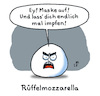 Cartoon: Nicht sehr beliebt (small) by Lo Graf von Blickensdorf tagged mozzarella,käse,wortspiel,büffelmozzarella,rüffel,rüge,schelte,schimpfen,corona,pandemie,tadel,ermahnung,karikatur,lo,cartoon,impfen,maske,auf,coronamaßnahmen