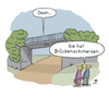 Cartoon: Sanierungsbedürftig (small) by Lo Graf von Blickensdorf tagged hoch,und,tiefbau,straßenbau,brückenbau,sanierungsbedürftig,autobahnbrücke,brücke,ehepaar,pärchen,mann,frau,schmerzen,krank,rückenschmerzen,karikatur,lo,cartoon,wortspiel