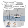 Cartoon: Schönes Schiff (small) by Lo Graf von Blickensdorf tagged hafen,schiff,ozeandampfer,kreuzfahrtschiff,englisch,sprache,deutsch,fremdsprache,seefahrt,meer,hamburg,lo,karikatur,cartoon,seemann,kapitän,boot,passagierschiff,wortspiel,bewunderung