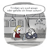 Cartoon: Schöntrinken (small) by Lo Graf von Blickensdorf tagged date,blind,singles,schönheit,girl,sexy,beziehung,one,night,stand,geschlechter,anmache,treffen,flirt,theke,begegnung,rendezvous,verabredung,bar,kneipe,tinder,onlinedating,schöntrinken,mann,frau,alkohol,karikatur,lo,graf,cartoon,drink,wein,saturday