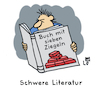 Cartoon: Schwere Literatur (small) by Lo Graf von Blickensdorf tagged buch,mit,sieben,siegeln,ziegeln,wortspiel,ziegelstein,maurer,schwere,literatur,buchmesse,karikatur,lo,cartoon,leser,leserin,buchtitel