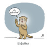Cartoon: Schwur (small) by Lo Graf von Blickensdorf tagged eid,otter,fischotter,schwur,schwören,wortspiel,karikatur,lo,graf,cartoon,eidotter,marder,wassermarder