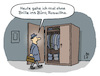 Cartoon: Selbstüberschätzumg (small) by Lo Graf von Blickensdorf tagged brille,augen,optiker,selbstüberschätzung,ehemann,ehefrau,roswitha,büro,arbeit,hut,und,mantel,job,karikatur,lo,graf,cartoon,frühmorgens,sehschwäche,kurzsichtig,grauer,star,fehlsichtig