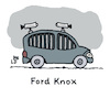 Cartoon: Sicheres Auto (small) by Lo Graf von Blickensdorf tagged auto,kfz,wagen,sicherheit,fort,knox,ford,automarke,wortspiel,überwachungskamera,goldreserven,bewacht,karikatur,lo,cartoon