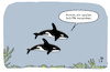 Cartoon: Strategiespiel (small) by Lo Graf von Blickensdorf tagged attacke,segelboote,ozean,wasser,boote,symbolspiel,flipper,killerwal,regatta,orca,schwertwal,fisch,raubfisch,natur,schiffe,versenken,spiel,schiffsverkehr,mittelmeer,karikatur,lo,graf,cartoon,meer,orcinus