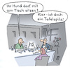 Cartoon: Tischmanieren (small) by Lo Graf von Blickensdorf tagged besuch,tafel,spitz,gäste,gast,tafelspitz,zu,hause,hund,karikatur,cartoon,lo,wortspiel,mann,frau,nahrung,esszimmer