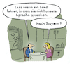 Cartoon: Urlaubspläne (small) by Lo Graf von Blickensdorf tagged sprache,dialekt,urlaub,reise,urlaubsreise,urlaubsplanung,ferien,bayern,mann,frau,ehepaar,beziehung,zu,hause,karikatur,lo,cartoon,küche,verreisen,sommer