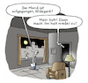 Cartoon: Vollmond 2 (small) by Lo Graf von Blickensdorf tagged mond,vollmond,ehe,zuhause,aufgegangen,mann,frau,beziehung,ehemann,ehefrau,missverständnis,wohnzimmer,wortspiel,sessel,nacht