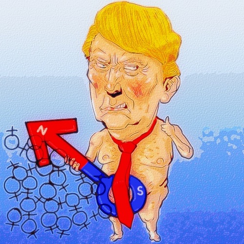 Cartoon: Donald John Trump (medium) by takeshioekaki tagged donald,trump