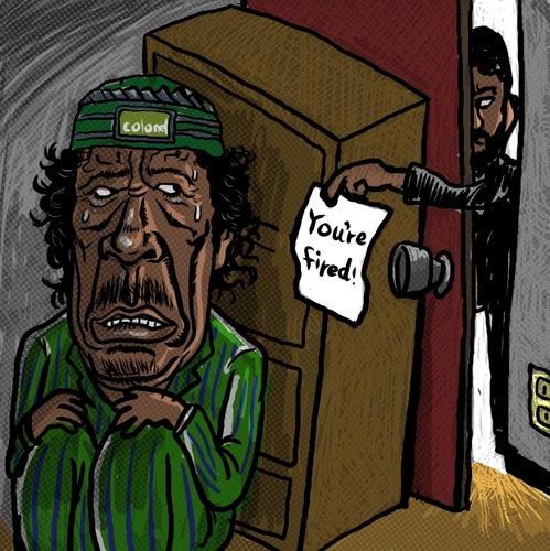 Cartoon: Gaddafi (medium) by takeshioekaki tagged gaddafi