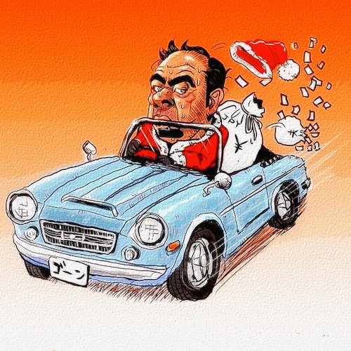 Cartoon: Ghosn (medium) by takeshioekaki tagged nissan