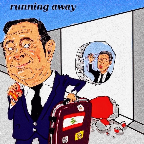 Cartoon: Ghosn (medium) by takeshioekaki tagged ghosn