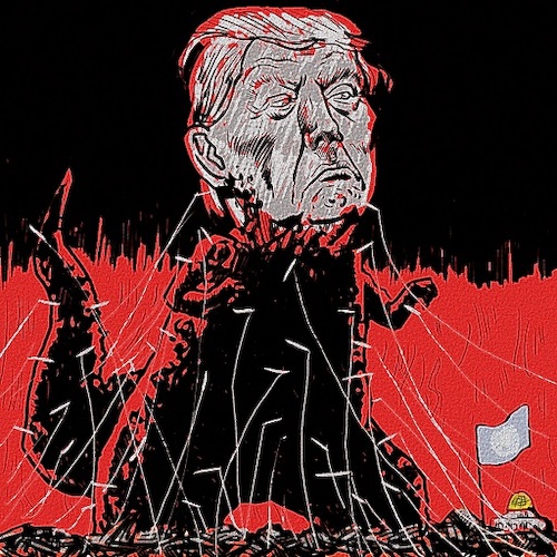 Cartoon: Trump (medium) by takeshioekaki tagged trump