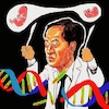 Cartoon: genome (small) by takeshioekaki tagged dna