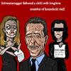 Cartoon: I love housekeeper (small) by takeshioekaki tagged arnold,schwarzenegger,maria,shriver