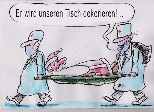 Cartoon: Tisch (medium) by vadim siminoga tagged coronavirus,neujahr,weihnachten,weihnachtsmann,weihnachtsgeschenk