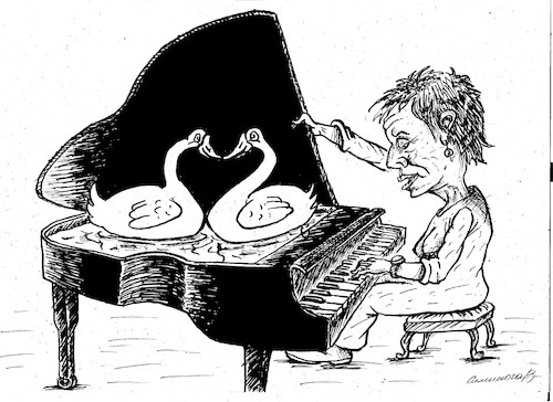 Cartoon: Virtuosity (medium) by vadim siminoga tagged music,poetry,virtuosity,beauty,skill,talent,love