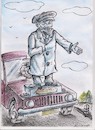 Cartoon: guide (small) by vadim siminoga tagged politics,leaders,crowd,consciousness,manipulation,fanaticism,lobbyism