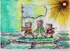 Cartoon: Surrender (small) by vadim siminoga tagged politics,disaster,global,warming,world,nature,eskimos