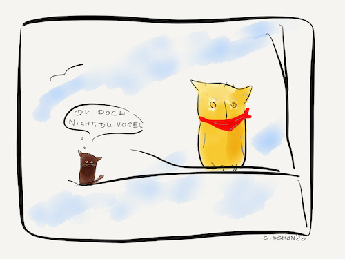 Cartoon: Corona (medium) by Schön tagged corona,mundschutz,abstand