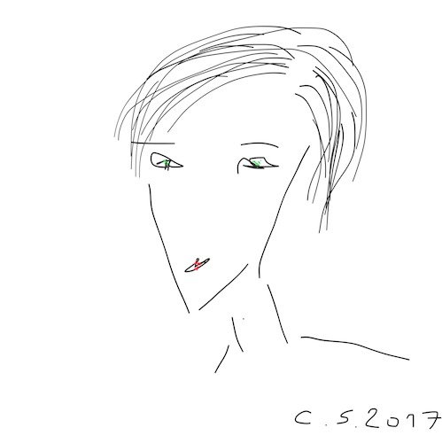 Cartoon: Sandra (medium) by Schön tagged woman,lonely,eyes