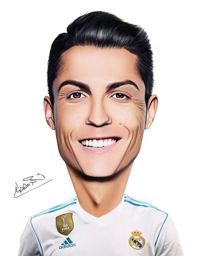 Cartoon: cristiano ronaldo (medium) by Ahmed Mostafa tagged cristiano,ronaldo