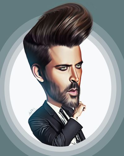 Cartoon: hrithik roshan (medium) by Ahmed Mostafa tagged hrithik,roshan