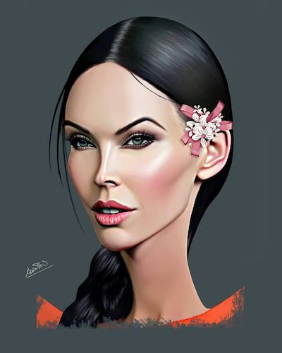 Cartoon: Megan Fox (medium) by Ahmed Mostafa tagged megan,fox