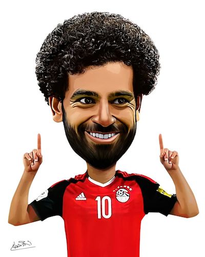 Cartoon: Mohamed Salah (medium) by Ahmed Mostafa tagged mohamed,salah