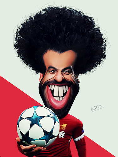 Cartoon: Mohamed Salah (medium) by Ahmed Mostafa tagged mohamed,salah