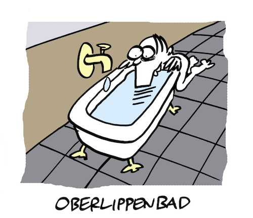 Cartoon: Bart (medium) by Bregenwurst tagged oberlippe,bart,oliba,bad,körperpflege