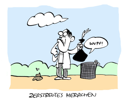 Cartoon: Hundbeutel (medium) by Bregenwurst tagged hund,herrchen,haufen,kotbeutel,verwechslung