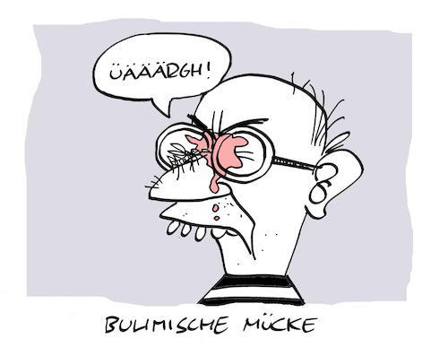 Cartoon: Spücke (medium) by Bregenwurst tagged mücke,bulimie,blut