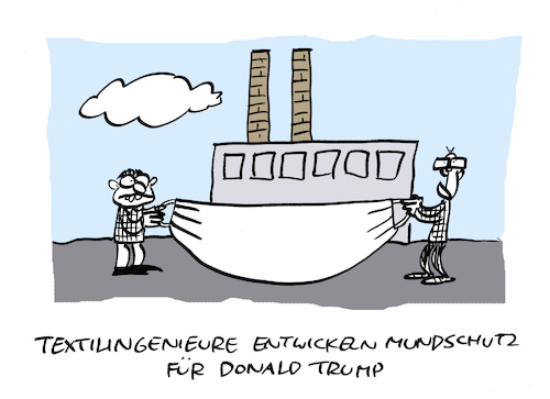 Cartoon: Trumpschutz (medium) by Bregenwurst tagged corona,pandemie,virus,trump,mundschutz,großmaul