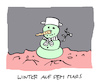 Cartoon: Schnalien (small) by Bregenwurst tagged schnee,winter,schneemann,grün,alien,mars