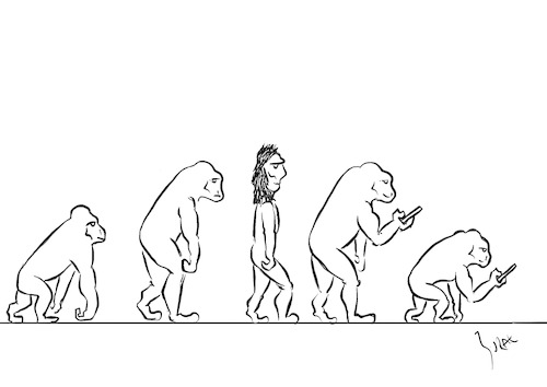 Cartoon: evolution theory (medium) by bakcagun tagged cartoon